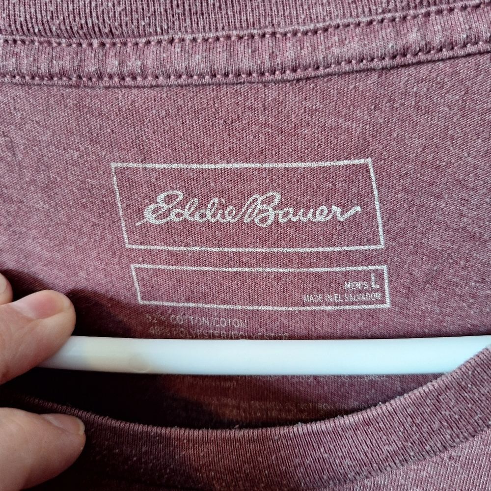 Eddie Bauer Mens Short Sleeve Shirt Camper RV‎ Seattle Washington Born to Roam L - Picture 4 of 6